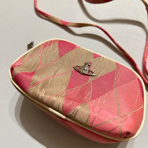 Vivienne Westwood pink pouch coin purse cosmetic makeup bag and phone strap set - Picture 2 of 10